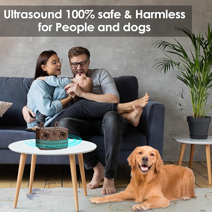 Anti Barking Device, 50 FT Ultrasonic Dog Barking Control Device, 4 Modes Bark Box,Neighbor Dog Silencer, Dog Barking Silencer for Indoor and Outdoor Use, Waterproof Dog Barking Deterrent 2PCK
