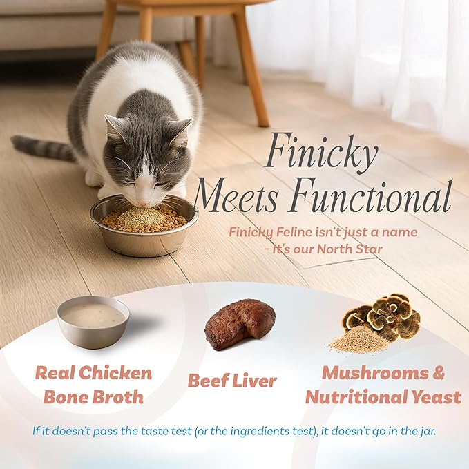 Nutritional Supplement with Multivitamins for Indoor Cats | Omega 3 Oil, Krill, Flax, Kelp | L-Lysine, Probiotics & Fiber for Digestive Support, Hairballs, Skin & Coat, Cat Dental Care Food Topper
