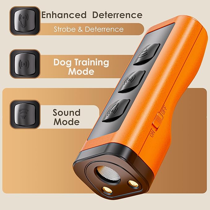 VUL Dog Bark Deterrent Devices,Anti Barking Device for Dogs(Own Or Neighbour'S Dog), Long Range Ultrasonic 50ft, Alternative to Painful Dog Training Collars and Bark Collars,Dogs Training