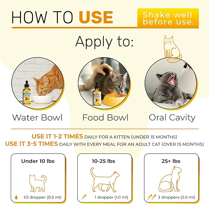 Cat Joint Supplement for All Breeds ā Glucosamine for Cats and Kittens ā Glucosamine, Chondroitin, MSM for Hip & Joint Care ā Natural Ingredients with Chicken Flavor ā 2 Oz
