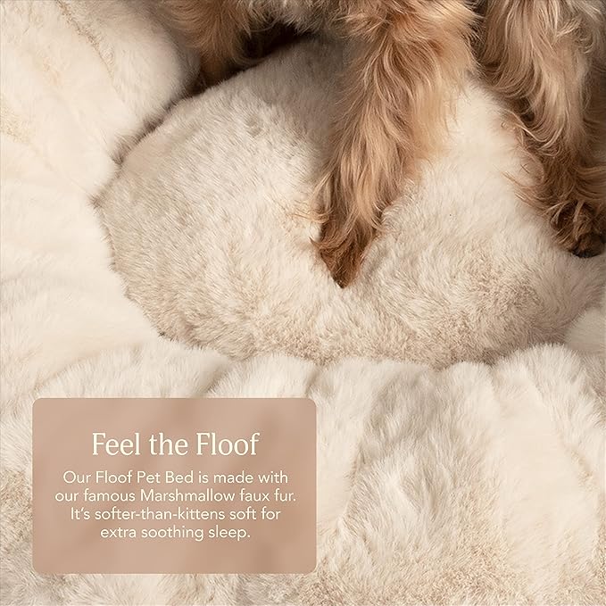 UnHide Floof Pet Bed - XL (40"x14") - Extra Soft Dog Bed - Removable Faux Fur Cover - Machine Washable - Helps Ease Pet Anxiety & Provides The Perfect Sleep, Charcoal Charlie