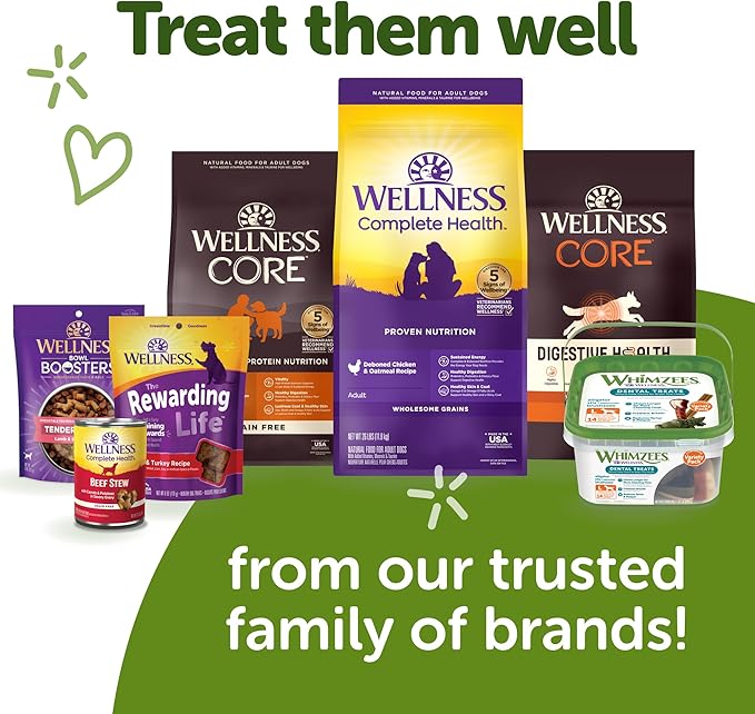 WHIMZEES Wellness Cat Dental Treats, Natural Chews, Chicken and Tuna Flavor, (2 Ounce Bag)