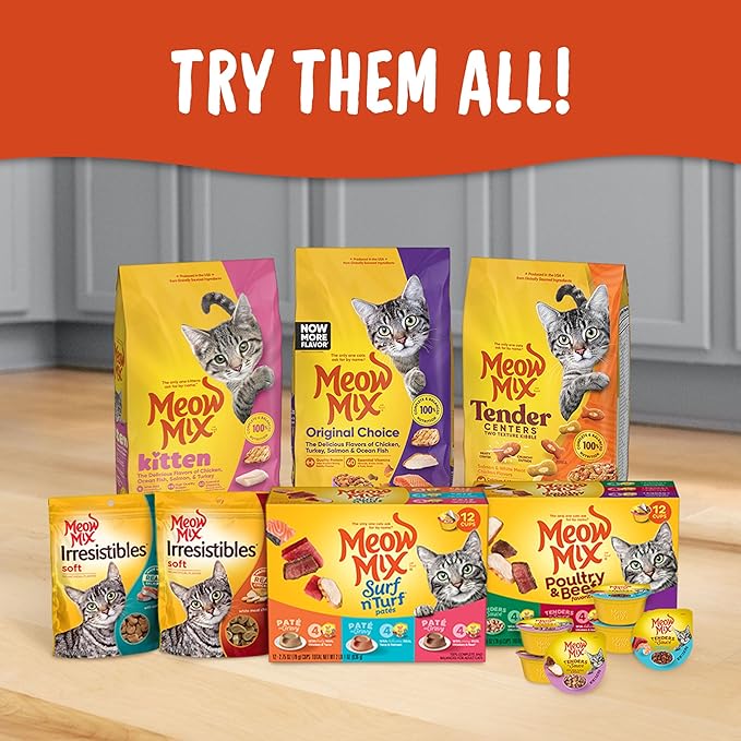 Meow Mix Irresistibles Soft Cat Treats, Salmon, 12 Ounce (Pack of 5)