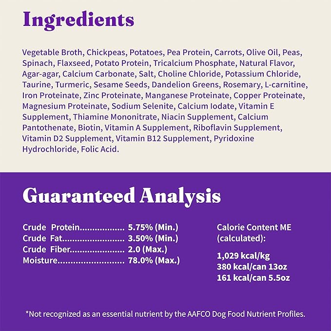 Halo Holistic Vegan Wet Dog Food, Plant-Based Recipe, Canned Dog Food, Complete Digestive Health, Adult Dogs, 13 Oz Can (Pack of 12)