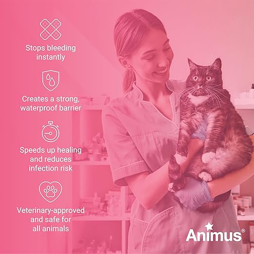 Animus SkinBond Animal Skin Glue | Quick-Setting Surgical Glue | Fast-Acting Bleeding Control & Wound Closure | Flexible & Waterproof Wound Sealer | 2ml & 10 Applications - Made in The USA
