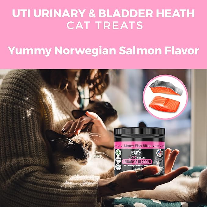 Pet Chef Urinary Cat Treats Low-Calorie UTI Support with Cranberry & Probiotics Holistic Kidney & Bladder Health - Natural Supplements for Cats - Improve Digestion & Stool Quality Organic Ingredients