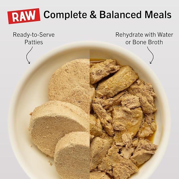 Stella & Chewy's Freeze-Dried Raw Dinner Patties - Venison Blend Recipe - High Protein Grain-Free Puppy & Dog Food - Perfect For Picky Eaters - 5.5 oz