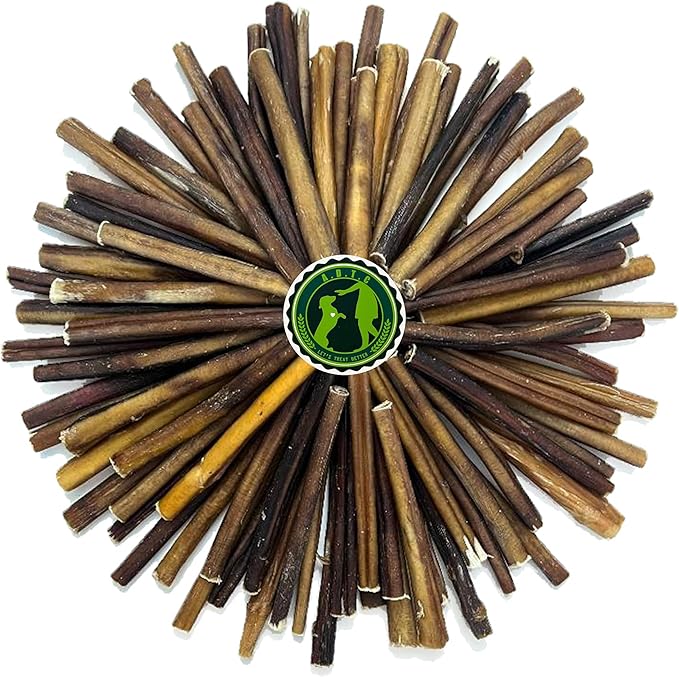 Bully Sticks for Dogs | Natural Long Lasting Pizzle Sticks | Single Ingredient Beef Pizzle | Dog Treats for Aggressive Chewers | 6-Inch Standard Thickness (Pack of 10)