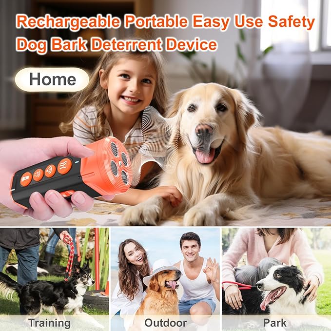 Anti Barking Device for Dogs, Dog Bark Deterrent Device, 4X Ultrasonic Barkshield for Dogs | 30 FT Range Safer Than Shock Collar for Dogs | Ultrasonic Dog Repeller Stops Bad Behavior