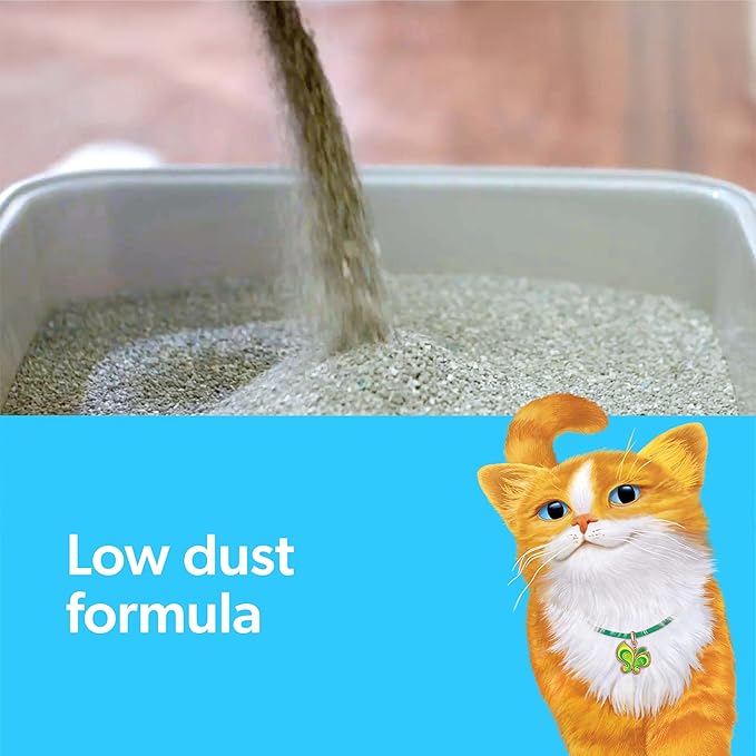 Fresh Step Clumping Cat Litter with Febreze Gain Scent, Long Lasting Odor Control Kitty Litter with Activated Charcoal, Low Dust Formula, 14 lb