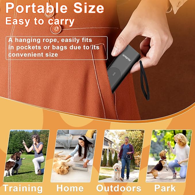 Anti Barking Device for Dogs - Dog Bark Deterrent Devices for Stopping Bad Dog Behavior - Ultrasonic Dog Bark Deterrent, Refuse to Shout and Slap - Best Anti Barking Device Rechargeable