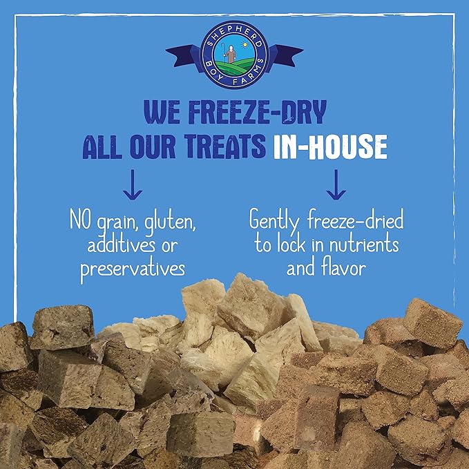 Freeze Dried Dog and Cat Treats, Lamb Liver, All Natural Single Ingredient Freeze-Dried Dog Treat & Snacks, Made in USA, High Protein, Essential Nutrition of Raw Food, 8oz