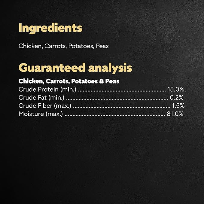 Cesar Simply Crafted Chicken, Carrots, Potatoes, & Peas Wet Dog Food Complement, 8.82 oz. Pouch (6 Count, Pack of 2)