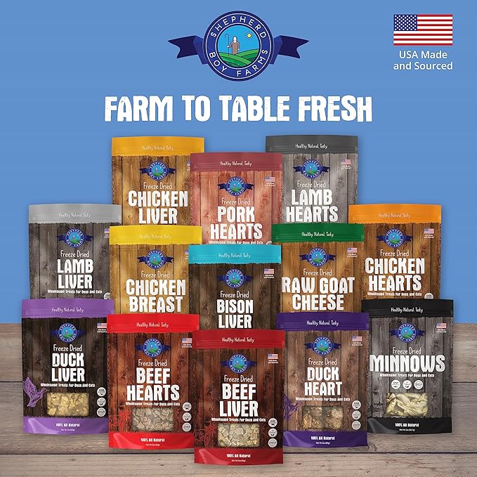 Freeze Dried Dog and Cat Treats, Lamb Liver, All Natural Single Ingredient Freeze-Dried Dog Treat & Snacks, Made in USA, High Protein, Essential Nutrition of Raw Food, 3oz