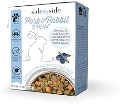 Side by Side Pork & Rabbit/Beef & Salmon Stew, Dog Food for All Breeds, Made of Whole Foods, Every Ingredient Has a Purpose, No Artificial Additives, Fillers, or Gums, Ready to Serve, 12.5 oz, 6 Pack