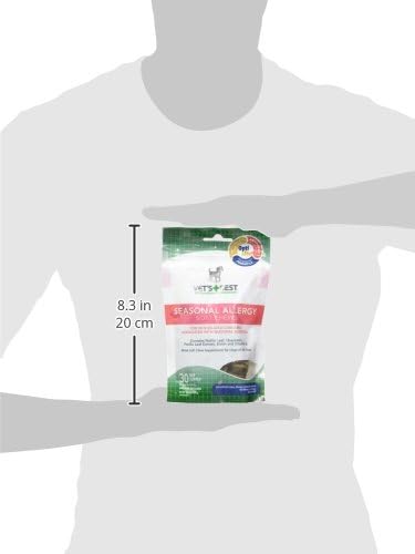 Vet's Best Seasonal Allergy Soft Chew Dog Supplements, Soothes Dogs Skin Irritation Due to Seasonal Allergies, 30 Day Supply
