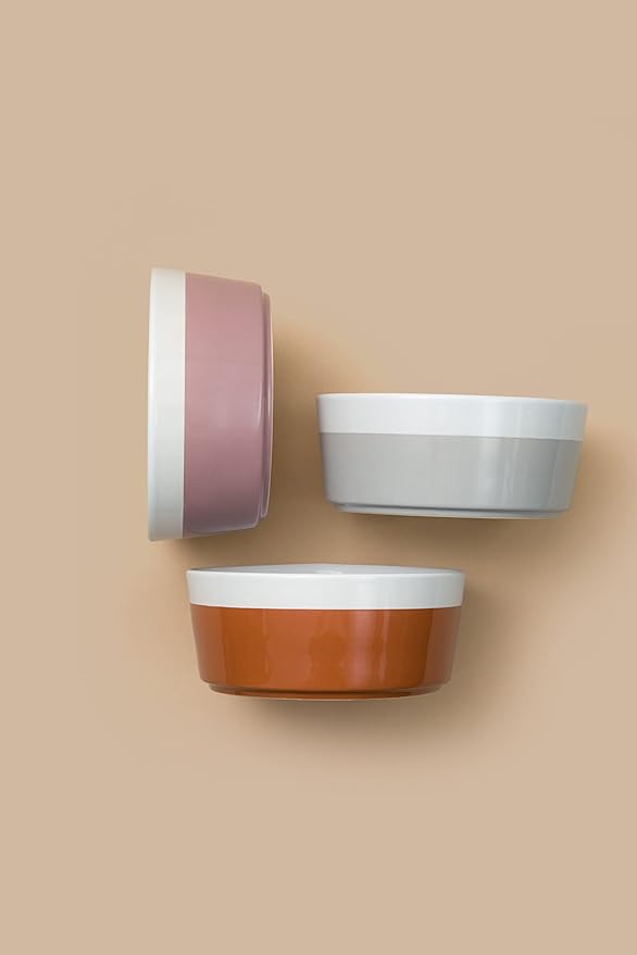 Waggo Dipper Ceramic Dog Bowl Heavyweight Durable Dog Food and Water Dish (Large, Teracotta)