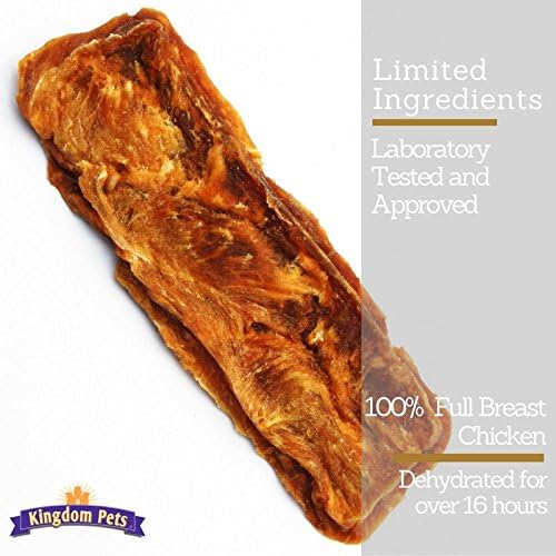 Chicken Jerky Dog Treats with Only 3 Ingredients and No Fillers, 3 Pound Bag