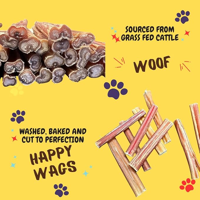 Woofley's 4-5" Bulk Regular Bully Sticks - (20 Count) - Bully Sticks for Dogs - Long Lasting Bully Stick Dog Chews