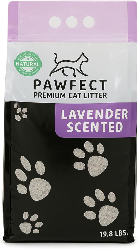 Lavender Scented Clumping Cat Litter – 17.2 lb / 9L, Dust-Free, Odor Control