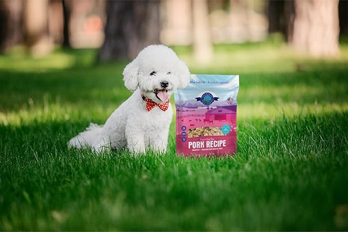 Freeze Dried Raw Dog Food, Pork Recipe, All Natural, No Synthetics, Made in USA with Goat's Milk & Organic Produce, High Protein, Complete Meal (48oz)