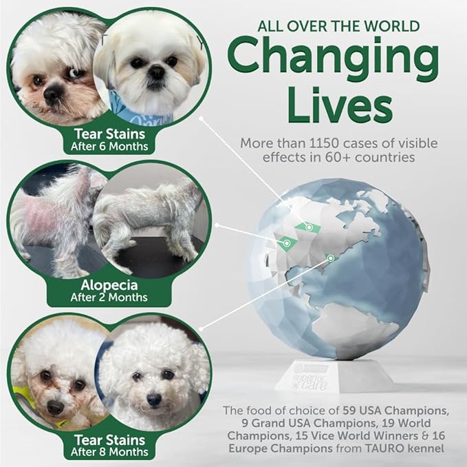 Nature's Protection Superior Care White Dogs Rice Based Dry Dog Food - High Protein, Tear Stain Dog Food for All Breeds Light Coated Puppies, Fresh Pet Meal, White Fish, 22 lb