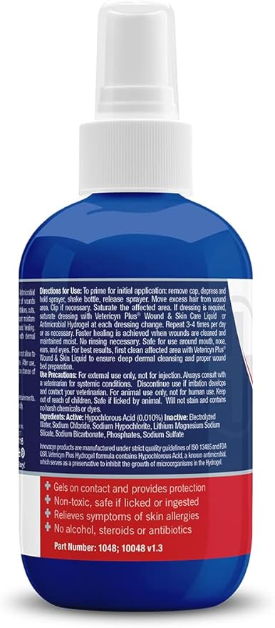 Vetericyn Plus Dog Hot Spot Gel | Spray-On Hot Spot Care for Dogs, Relieves Dog Itchy Skin and Allergy Symptoms, Helps with Skin Inflammation and Redness, Safe for All Animals. 3 ounces