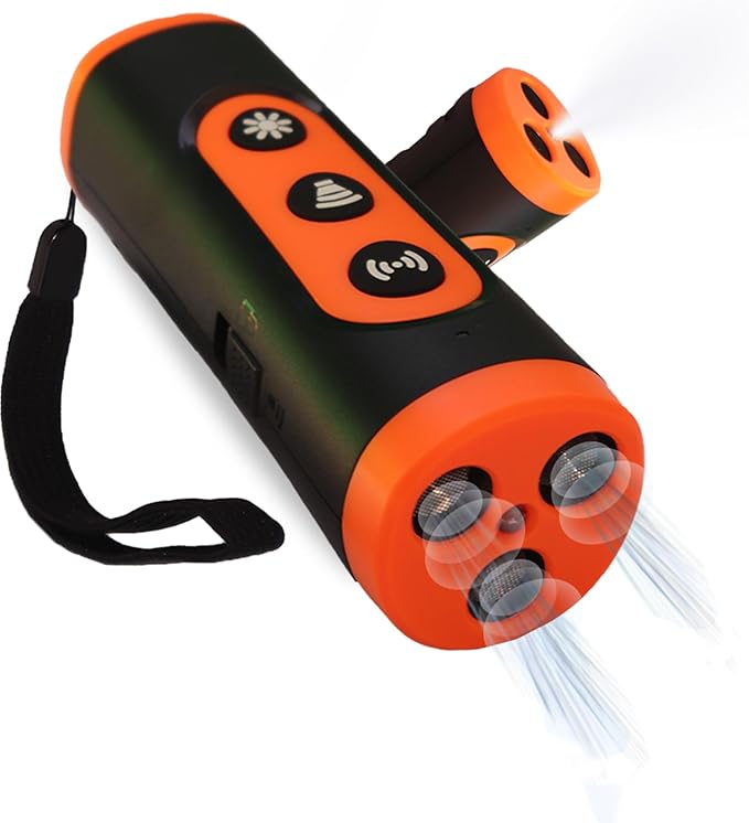 Dog Bark Deterrent Devices - Ultrasonic Anti Barking Device for Dogs, 2025 Upgraded 3 in 1 Dog Bark Deterrent, Rechargeable Sonic Trainer to Correct Dog's Bad Behavior for Outdoors Indoor Safely
