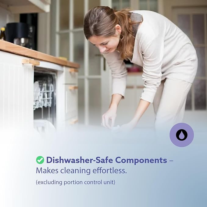 Automatic Dog & Cat Food Feeder with Water Dispenser – Smart Pet Feeder with Portion Control, OLED Display, Anti Jam Design, Battery Operated Dispenser for Small Pets - Black