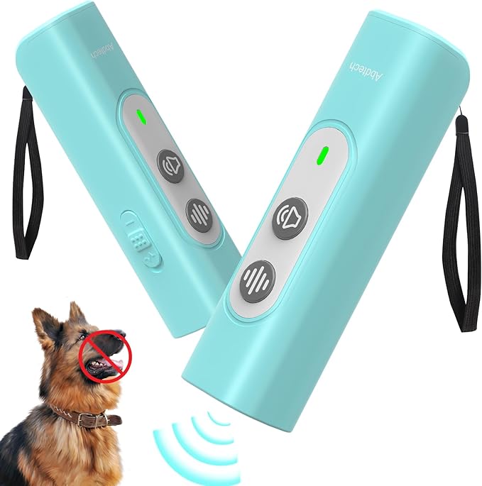 Anti Barking Device for Dogs - Dog Bark Deterrent Devices for Stopping Bad Dog Behavior - Ultrasonic Dog Bark Deterrent, Refuse to Shout and Slap - Best Anti Barking Device Rechargeable（Blue）