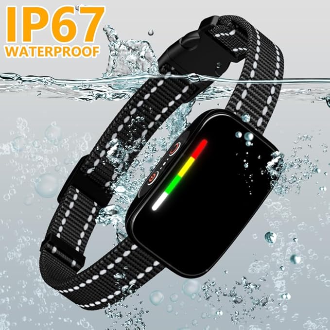 【2 Pack】 Rechargeable Dog Bark Collar – No Bark Training Device with Beep, Vibration & Shock | Adjustable Sensitivity, Waterproof, for Small, Medium & Large Dogs