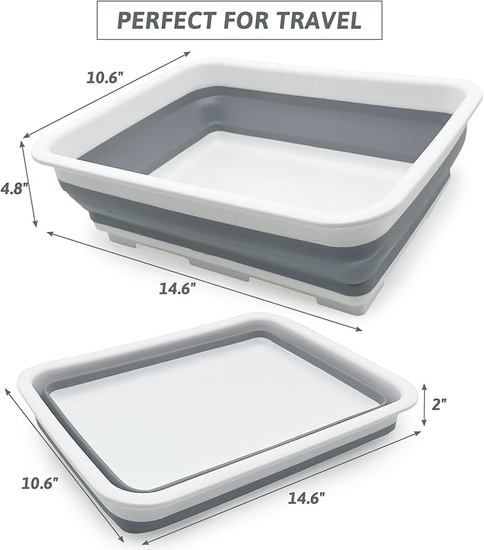 Fhiny Open Cat Litter Box, Kitten Potty Pan Semi-Enclosed Foldable Waterproof Travel Toilet for Indoor Cats Small Pet Kitty Rabbit Supplies Easy to Clean and Assemble 14.6"×10.6"