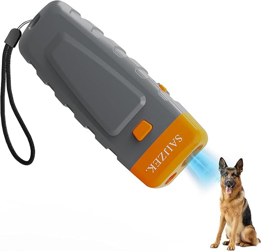 Ultrasonic Dog Trainer | Bark No More Training Device | Anti Barking Dog Silencer | Bad Behavior Stopper Corrector | Bark Deterrent for Indoor and Outdoor | for Small and Medium Sized Dogs (New-Gray)