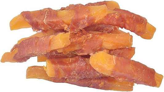 Chicken Wrapped Sweet Potato Dog Treats, Puppy Training Snacks, Rawhide Free 0.5lb/227g
