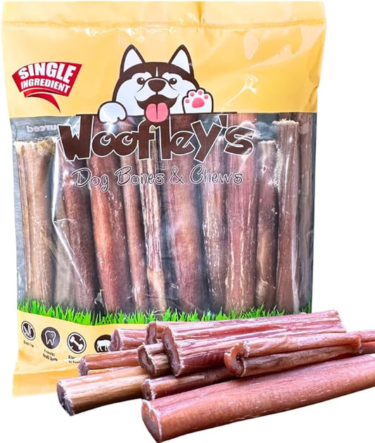 Woofley's 4-5" Bulk Regular Bully Sticks - (20 Count) - Bully Sticks for Dogs - Long Lasting Bully Stick Dog Chews