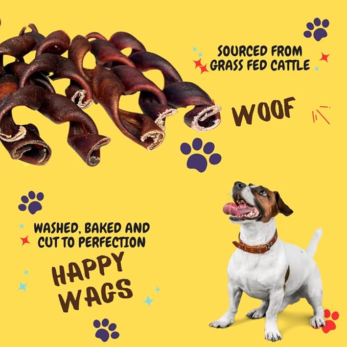 Woofley's 6 Inch Collagen Springs for Dogs - 100 Count - Collagen Chews - Bully Stick Spiral Rawhide Alternative - Medium & Large Dogs