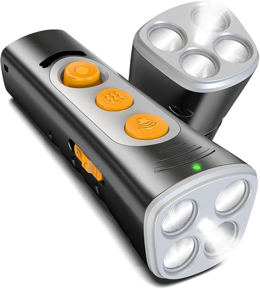 MODUS 2025New Anti Barking Device, 4X Ultrasonic Emitters Dog Bark Deterrent Device, Rechargeable Handheld Dog Barking Control Devices Dog Training&Behavior Aids with 50ft Range Indoor Outdoor