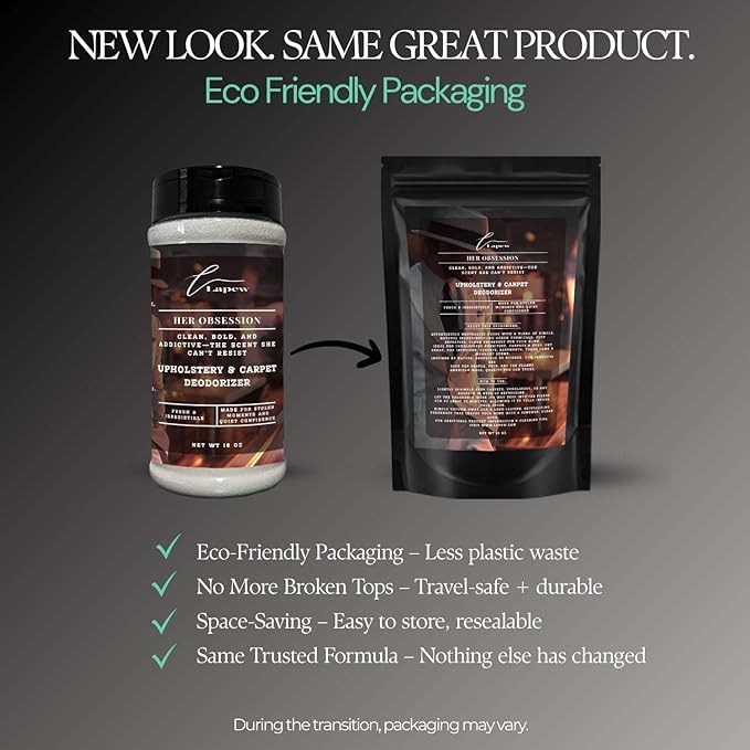 Her Obsession Carpet Freshener Powder: Powerful Odor Eliminator for Home, Upholstery Deodorizer, Carpet Deodorizer, Pet Urine, Cat Litter Box