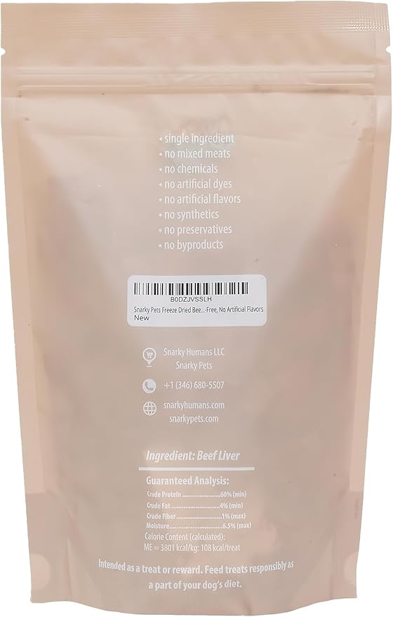 Rudy’s “I’m Begging for” Freeze-Dried Beef Liver – 100% Single-Ingredient USDA Beef Liver, Grain-Free, No Preservatives or Fillers – Natural Dog Treats for Training & Rewards – 4 oz