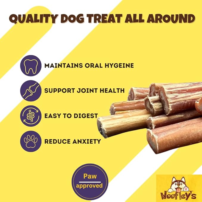 Woofley's 4-5" Bulk Bully Sticks - (50 Count) - Bully Sticks for Dogs - Long Lasting Dog Chews