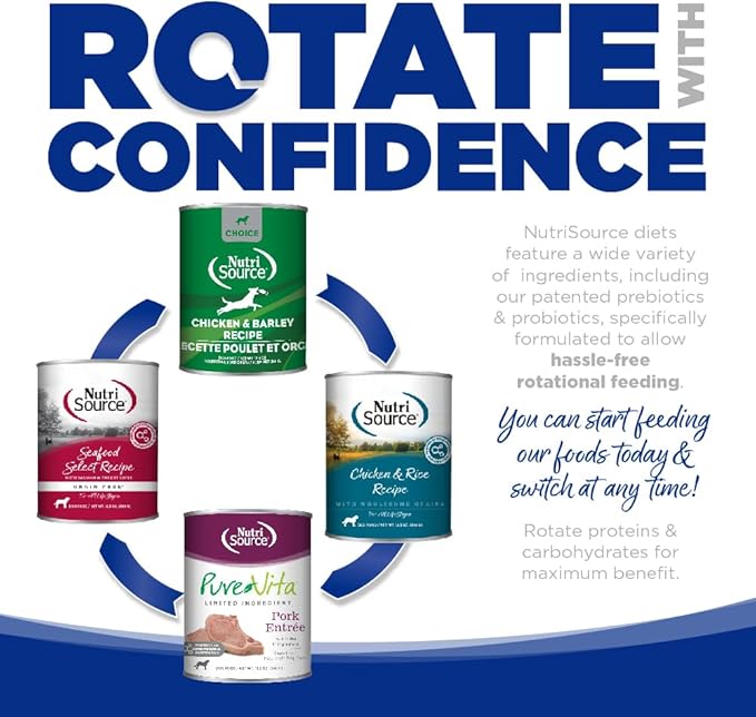 NutriSource Trout & Rice Recipe Dog Food, Premium Wet Dog Food, 12.3 Ounce (Pack of 12)