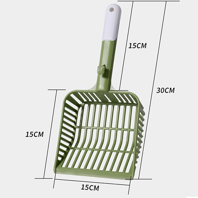 Cat Scooper for Litter Box, Cat Litter Scoop, Kitty Litter Scoop, Cat Poop Collector, All in One Litter Scoop Pet Litter Sifter (Green)
