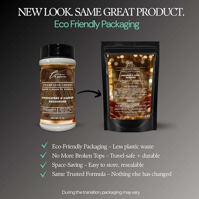 Champagne Cheers Carpet Freshener Powder: Powerful Odor Eliminator for Home, Upholstery Deodorizer, Carpet Deodorizer, Pet Urine, Cat Litter Box - Champagne Toast Fragrance