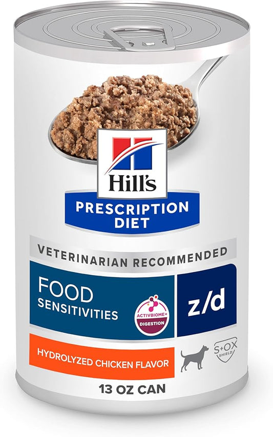 Hill's Prescription Diet z/d Skin/Food Sensitivities Hydrolyzed Wet Dog Food, Veterinary Diet, 13 oz. Cans, 12-Pack