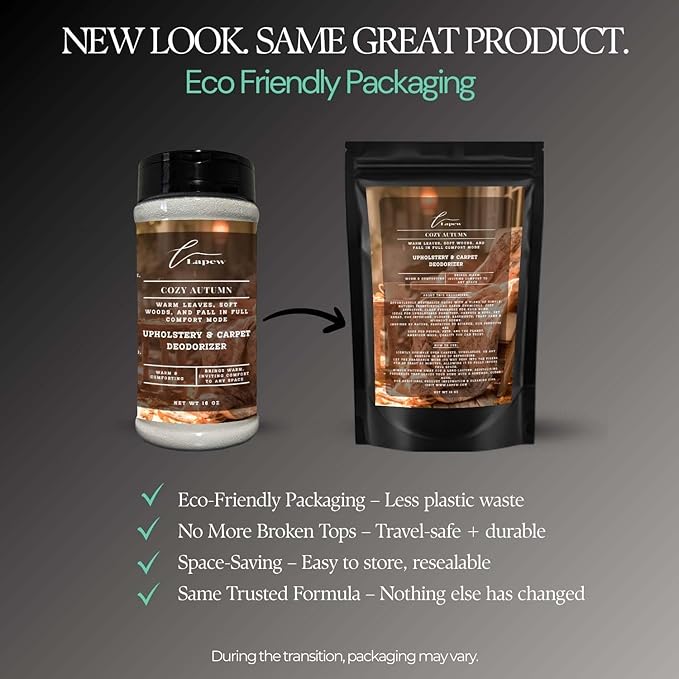 Cozy Autumn Carpet Freshener Powder: Powerful Odor Eliminator for Home, Upholstery Deodorizer, Carpet Deodorizer, Pet Urine, Cat Litter Box - Perfect Autumn Fragrance