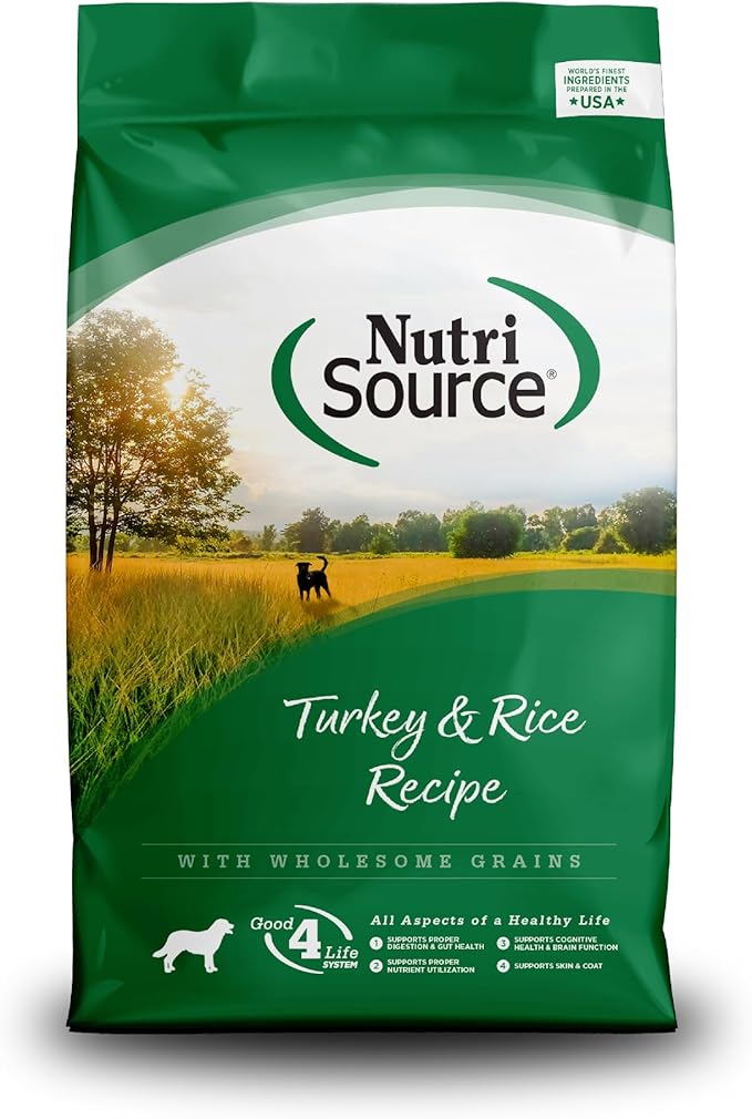 NutriSource Dry Dog Food, Turkey and Rice, 4LB