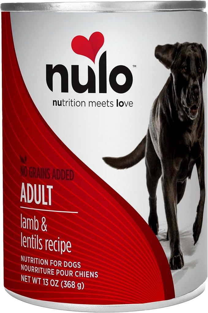 Nulo Grain-Free Lamb & Lentils Recipe Adult Wet Canned Dog Food, 13 Ounce, 12 Cans