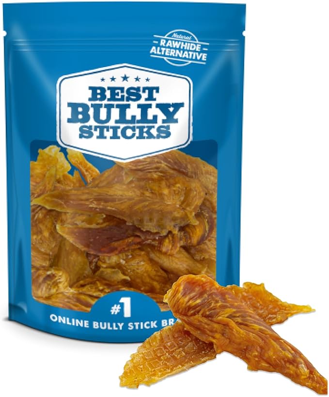 Best Bully Sticks Chicken Fillets, All-Natural Jerky Dog Treats - 8 oz (Pack of 1) Bag of Premium Chicken Strips for Dogs - High-Protein, Limited Ingredient Jerky Treats