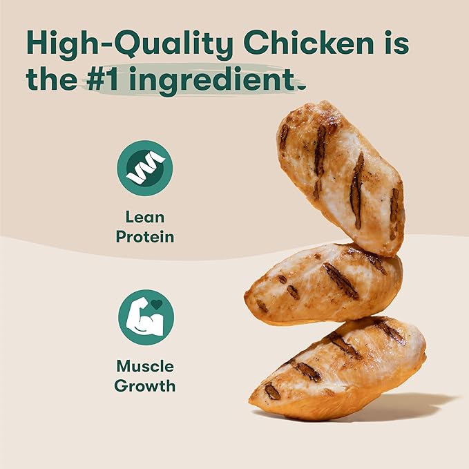 Jinx Chicken Bites, Soft Jerky Dog Treats, Slow-Smoked Real Chicken, Low-Calorie and Packed with Flavor, No Fillers, Bite-Sized Snack, 5oz, 6 Pack