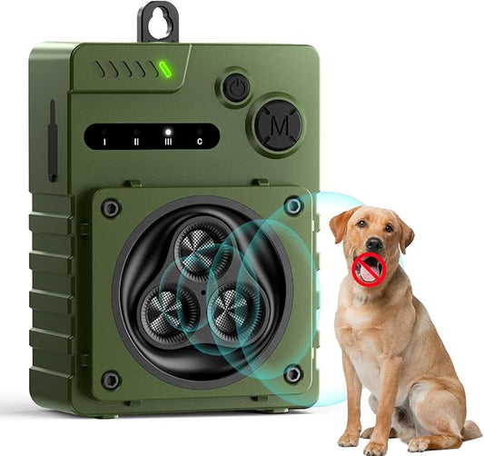 Anti Barking Device, Auto Ultrasonic Dog Barking Control Devices with 3 Modes, Rechargeable Dog Bark Deterrent Devices Bark Box for Outdoor/Indoor Dog Use, Dog Barking Silencer Safe for Dogs & People